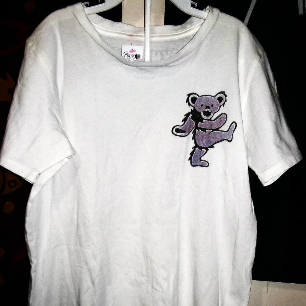 grateful dead dancing bears xs -s women tee - jerry garcia truckin candyman trip